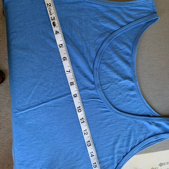Blue SUPER SOFT Tank Top by Body Bark Made in USA, Size Large MICROMODAL Fabric - Picture 7 of 8
